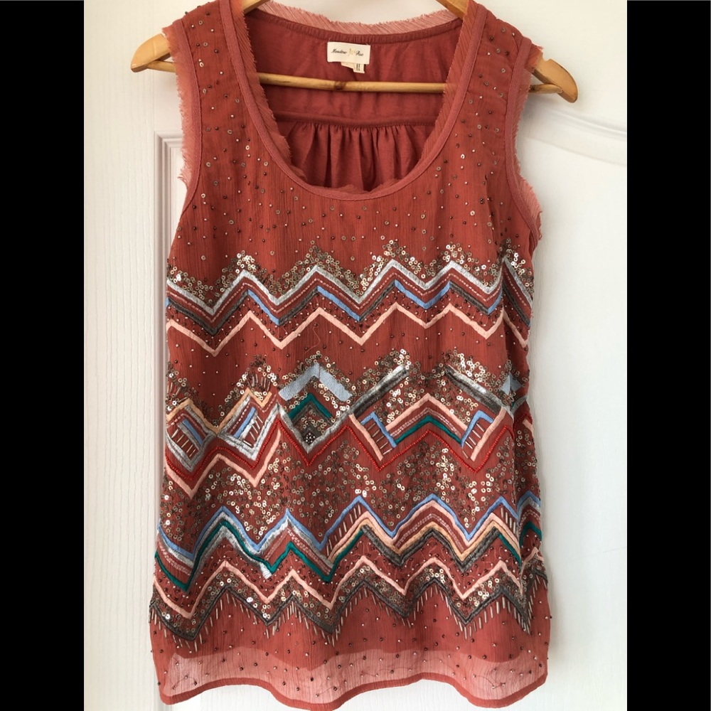 Anthropologie sequin tank